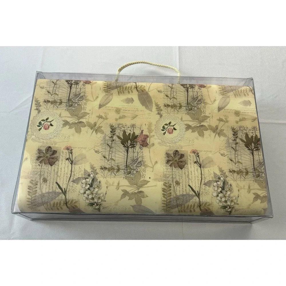 Once Upon A Rose Hanger & Drawer Liner Gift Set 6 Satin Hangers Floral